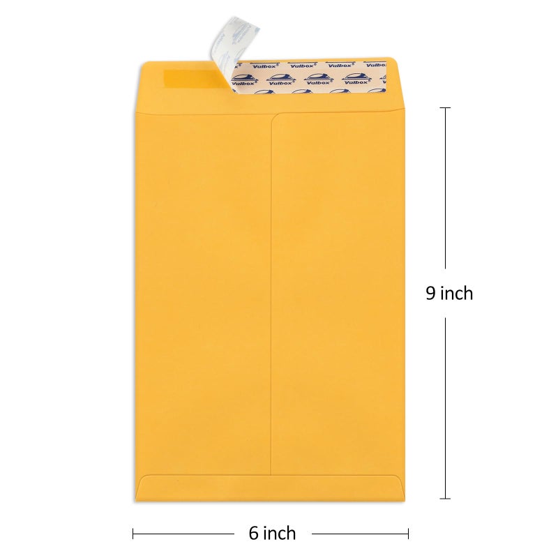 ValBox أظرف أمان كتالوج ذاتية الإغلاق من فال بوكس 6x9 عدد 250 أظرف كرافت بني صغيرة للبريد والتخزين والتنظيم - Image 2